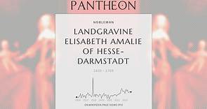 Landgravine Elisabeth Amalie of Hesse-Darmstadt Biography - Electress Palatine