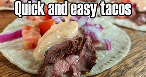 Quick and easy flank steak tacos recipe