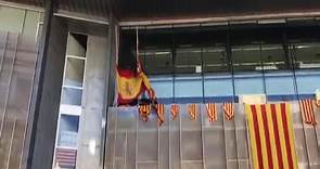 Girona, bandiera catalana al posto di quella spagnola sulla sede del municipio