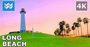 [4K] Sunset at Shoreline Village in Long Beach, California USA - Walking Tour & Travel Guide 🎧