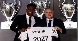 Extiende Vinícius Júnior contrato con Real Madrid hasta 2027 | Video