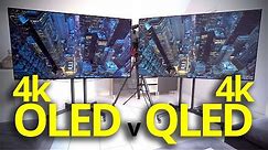 OLED 4K TV vs QLED 4K TV - best 77” screen test