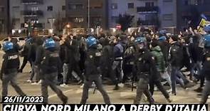 CURVA NORD MILANO A DERBY D'ITALIA || Juventus vs inter Milan 26/11/2023
