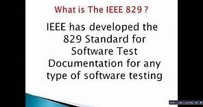 Testing#04 IEEE 829 Documentation For Software Testing