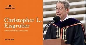Christopher L. Eisgruber 2020 Commencement Address