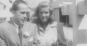 True love: Lauren Bacall and Humphrey Bogart's wedding