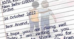Writing goodbye letter to friend || English letter writing
