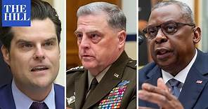 'YOU SHOULD BE FIRED!' Matt Gaetz rips military commanders during fiery hearing exchange