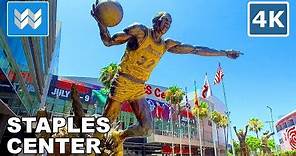 [4K] Staples Center & L.A. Live in Downtown Los Angeles, California - Walking Tour & Travel Guide