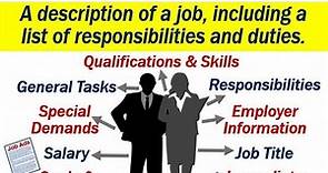 What is a job description? Definition and examples - Market Business News