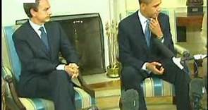 Zapatero y Obama escenifican la amistad entre ambos países