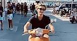 Prince Achileas-Andreas of Greece takes a spin on Vespa with pals