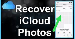 How To Recover iCloud Photos (EASY!!!)