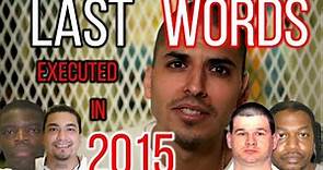 Inmates Executed in 2015-Death Row Executions-Last Words