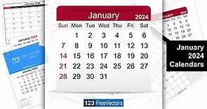 January 2024 Calendar | 123FreeVectors