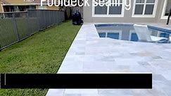 Pool deck sealing projects done. #pooldecks #pools #paverstones #marble #pooldecor #businessowner | Green service solutions