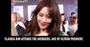 Claudia Kim attends the Avengers: Age Of Ultron premiere on Fabulous TV