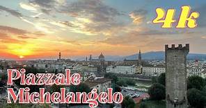 Relax with this Beautiful Sunset Walk - Piazzale Michelangelo, Florence, Italy 4K