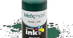 MaxMark Premium Refill Ink for self Inking Stamps and Stamp Pads, Green Color - 2 oz.