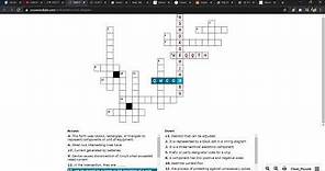 How to answer the online crossword puzzle quiz using Crossword Labs