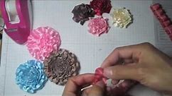 DIY:Easy to make Ribbon trim flower tutorial by SaCrafters