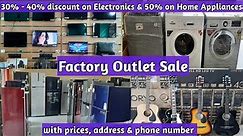 Factory Outlet Sale - Santhosh Electronics. 50% discount on Home Appliances
