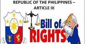 Philippines Bill of Rights (Sections 1 and 2) : Lecture