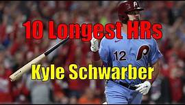 The 10 Longest Career Home Runs by Kyle Schwarber