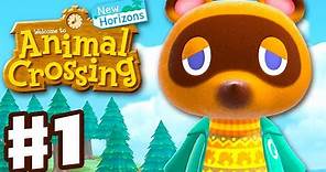 Animal Crossing: New Horizons - Gameplay Walkthrough Part 1 - First Day on a New Island!