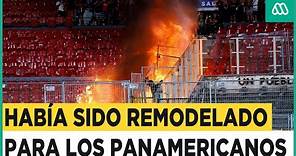 Delincuentes prendieron fuego en el Estadio Nacional y vandalizaron memorial