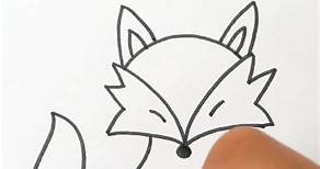小狐狸这样画，非常简单，你学会了吗？
