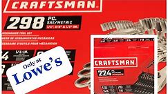 New Craftsman Mechanic's Tool Sets (298 and 224 pc) at Lowe’s and Tool Storage Solutions