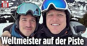 Beste Freunde: Felix Neureuther und Bastian Schweinsteiger auf der Piste