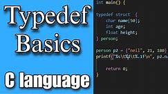 "Mastering Typedef in C Language: A Beginner's Guide | C Programming Tutorial"