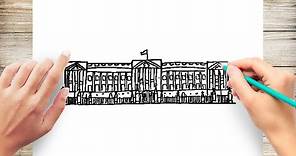 How to Draw Buckingham Palace Step by Step