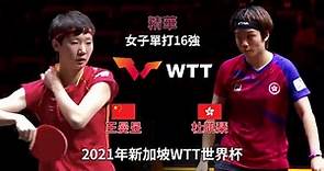杜凱琹 (Doo Hoi Kem) vs 王曼昱 (Wang Manyu) | 阿杜爆冷挫世界冠軍 | 女單16強 | 2021新加坡WTT世界杯決賽 | 精華 Highlights | 廣東話