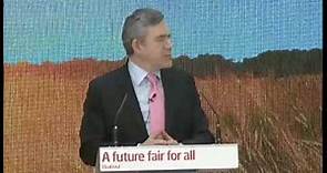 Gordon Brown launches Labour election manifesto