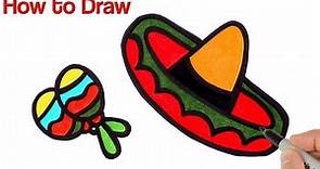 How to Draw Cinco de Mayo Celebration ( Sombrero Maracas )