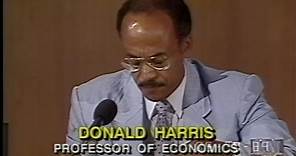 User Clip: Donald J. Harris, May 26, 1989, C-SPAN