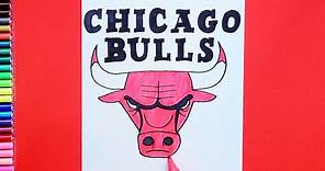 How to draw Chicago Bulls Logo (NBA Team)