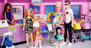 Barbie & Ken Doll Family Baby Store Shopping Story