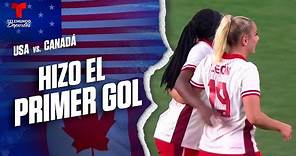 Adriana León hace el 0-1 para Canadá | SheBelieves Cup 2024 | Telemundo Deportes