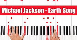Earth Song Michael Jackson Piano Tutorial Easy Chords