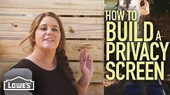 How to Build a Privacy Screen (w/ Monica from The Weekender)