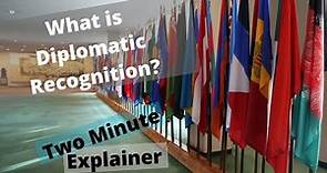 What is Diplomatic Recognition? Why does it matter?