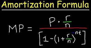 Amortization Loan Formula