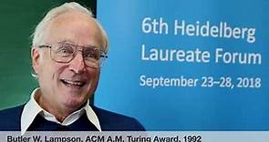 6th HLF – Laureate interview: Butler W. Lampson