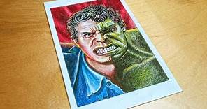 The Hulk & Mark Ruffalo Metamorphosis Drawing Time-Lapse