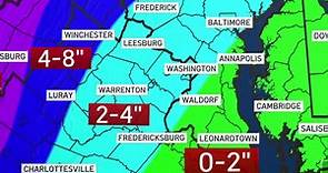 Inches of Snow Expected Sunday in DC Area, Winter Storm Watch in Md., Va.