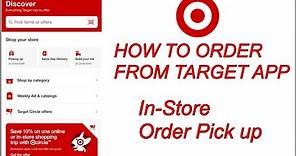 How to Order from Target App | In-Store Order Pick up.